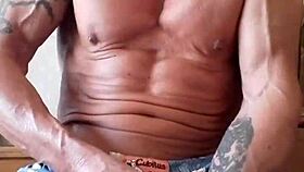 hey, i'm stroking my huge gay cock until i cum all over