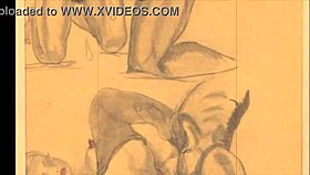 Vintage erotic drawings from retro comics