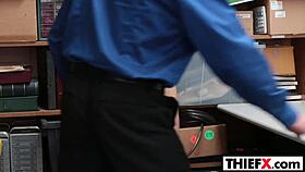 the burglar punishes the cute teen by fucking her in the garage