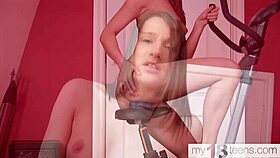 My18teen bab masturbates then gets hard fuck in holes for orgasm.