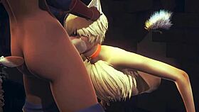 this young fox in furry yaoi hentai sucks two futanari dicks. he takes all the cum in his mouth like a pro!