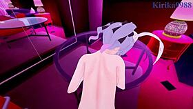 hatsune miku dives into rabbit hole for intense hentai creampie