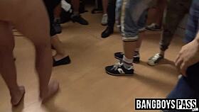 Young Guys Sucking Big Dicks Hard in Gay Orgy