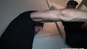 French blonde squirts hard in double penetration gangbang, so intense! 😍💦