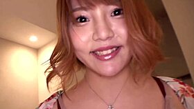 Asian slut swallows cum in pov