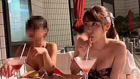 Too Much Blowing And Cumming With That Lewd Asian Ol In The Night Pool!