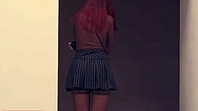 Jeny smith sneaks naked in office.