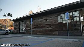 All girl massage hot brunette turns into double penetration toys session