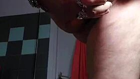 Grandma Drills Hairy Pussy with Cucumber