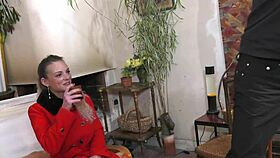 does this cutie suck elder cock with her big boobs?