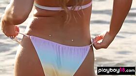 Tahlia Paris Strips Sensually at Beach in French Style