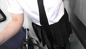 A curious couple tries handjob and blowjob secretly on an empty rural train.