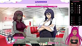 Lewdneko plays futa dick game 😏