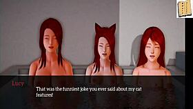 In this hentai episode, the new family explores erotic 3D adventures