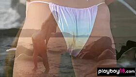 Tahlia Paris Strips Sensually at Beach in French Style