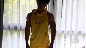 i feel the deep emotion when watching asian gay hunk japanese shooting with intense passion and desire.