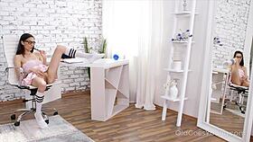 old man fucks young 18+ slim babe in lesson