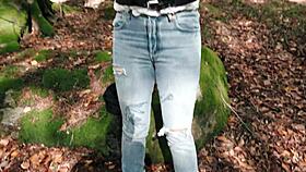 hey, wanna bang in the forest with this hot chick in levis jeans and leather? can you handle her deepthroat skills outdoors?