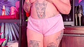 Curvy MILF Teasing in Silk Pajamas!