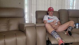 Smoking hot stepsis caught in mutual masturbation with me