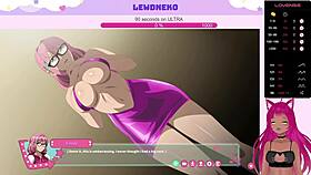 Lewdneko plays futa dick game 😏