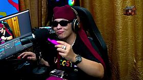 Kiara Blay Shows Full Body During Podcast Interview with Ruan Babou in Sheer Red Outfit