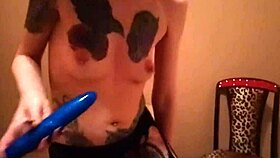 The Secretary After Dildo Play Gets Cum On Glasses