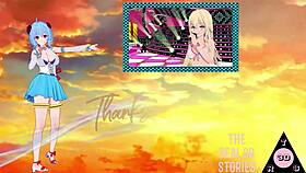 Deku says, 'Midnight, suck my cock in this hentai scene'