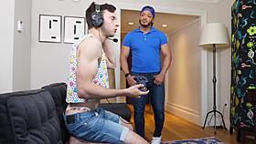 Can This Gamer Twink's Tight Ass Handle the Delivery Driver's Monster Cock for a Big Tip?