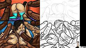 Latin milf feels intense pleasure sucking huge black dicks