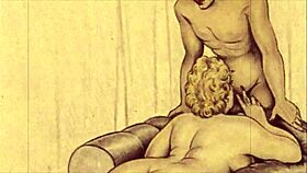 Bold Vintage Erotic Cartoon Illustration From Anime Hentai