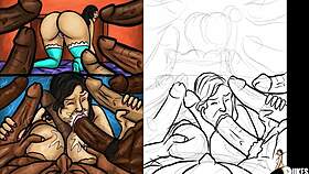 Latin milf feels intense pleasure sucking huge black dicks