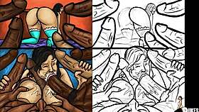 Latin milf feels intense pleasure sucking huge black dicks