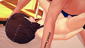 megumin in sportswear gets hot for adult hentai 3d fucking