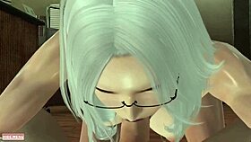 Fat Curvy Librarian Sucks Monster Cock in 3D Game.