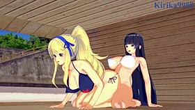 Ikaruga and Katsuragi bunny girl intense futanari sex 😈
