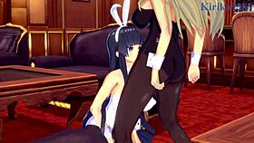 Ikaruga and Katsuragi bunny girl intense futanari sex 😈