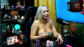 Kiara Blay Shows Full Body During Podcast Interview with Ruan Babou in Sheer Red Outfit