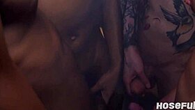 Passion explodes in barebacking playground with gay ebony orgy!