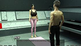 i'm stranded with this big boobs milf stretching out