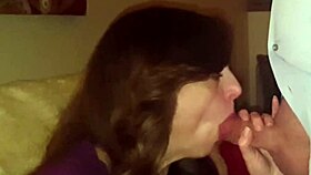 Wife starts cuckold evening with blowjob and fucking.