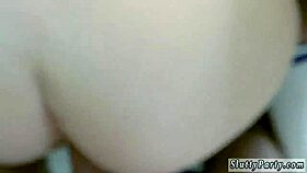 fit amateur teen 18+ feels intense emotions during cum-glazed group handjob at dorm party