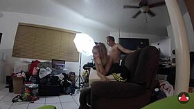 Young blonde’s spandex fetish and moaning orgasm