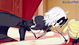 Intense futanari sex with Nero and Tamamo