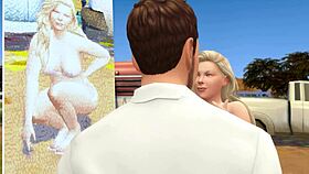 Beautiful model fucks painter outdoors 😍