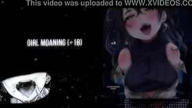 Hot girl moans during solo handjob.