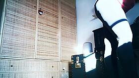 italian stepmom soaks her pantyhose with vaginal juices