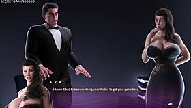 'Did the stepmom catch him fucking his MILF busty friend in her bed? She wants his 10 inches cock!'