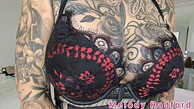 Melody Radford Tries On Black And Purple Lingerie And Micro Bikini