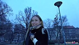 German scout - fitness model gets rough anal on street